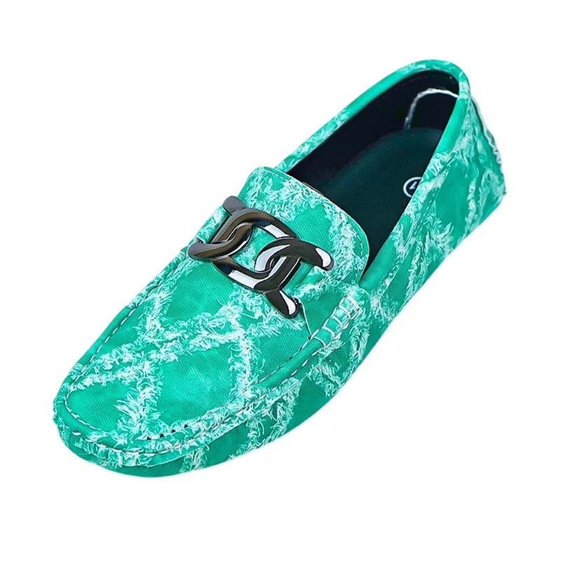 Our 2025 New Fashionable Mens Over Size 38-48 Moccasin Shoes Purple Spring Male Formal Dress Shoes Comfortable Youth Leisure Shoes