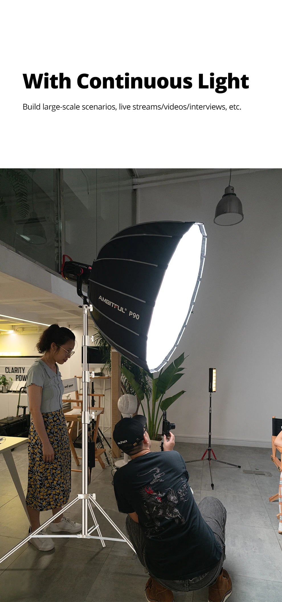 AMBITFUL 4M Stainless Steels Heavy Duty Light Stand Tripod 1/4 and 3/8 Screw Load 10KG for Studio Flash Softbox Continuous Light