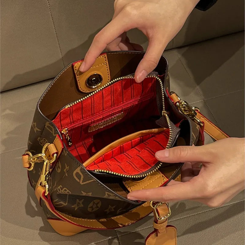 Light luxury brand handbag 2024-2025 new autumn and winter high-end fashion designer bucket bag, single shoulder crossbody bag FREE SHIPPING