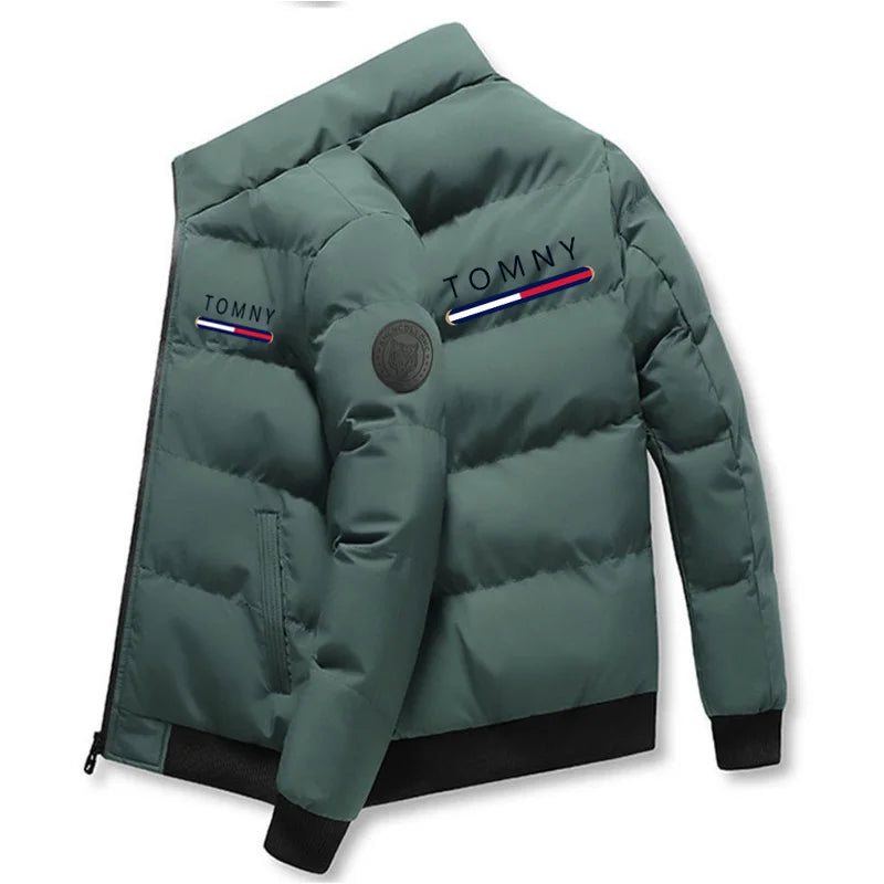 2025 Men's Cotton-padded Jacket, Tiger Head Logo, Short, Thick, Casual, Men's Parkas, Winter Trend, Windproof Jacket, xs-5XL