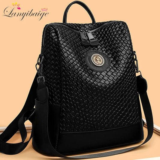Brand New Collection 2024-2025 Luxury Women's Designer Brand Backpack With Large Capacity And Multifunctional Travel Backpack High Quality Leather Girl Mochila FREE SHIPPING