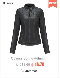 New In 2024 Spring Autumn Women's Pu Leather Jacket Fashion Casual Streetwear Coats Office Lady Black Zipper Jackets Outerwear