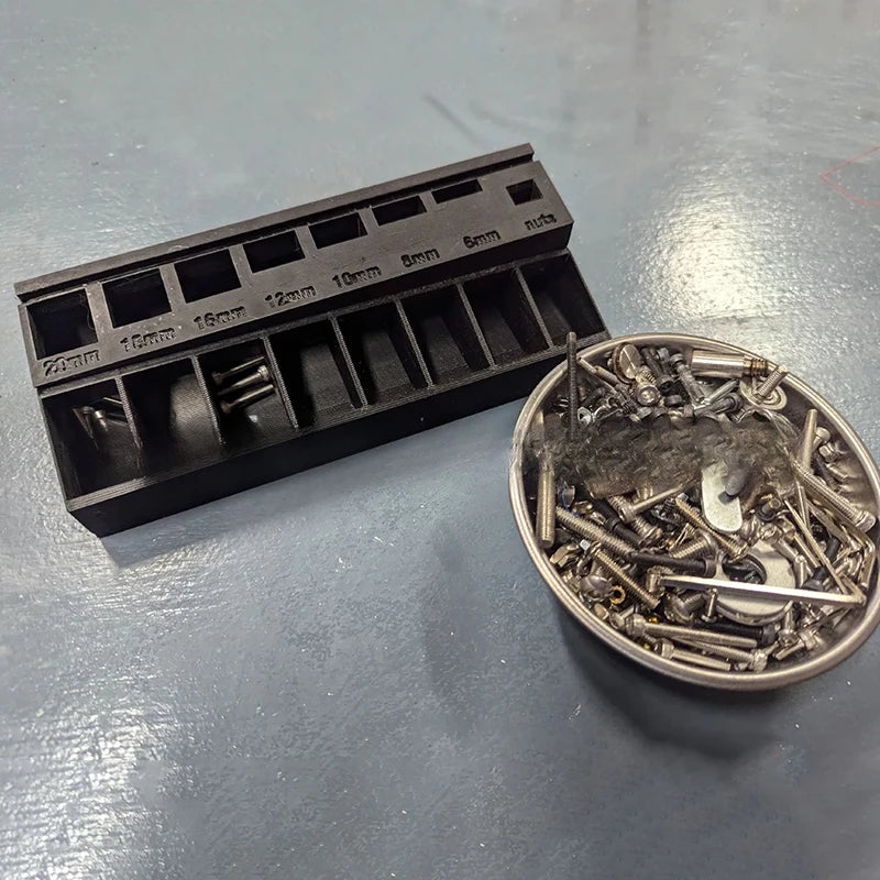 M3 Bolt Sorter, Bolt/Screw Length Sorter Tray With 7 Measuring Slots, 3D Printed M3 Screw Sort Tray For Precision Organization