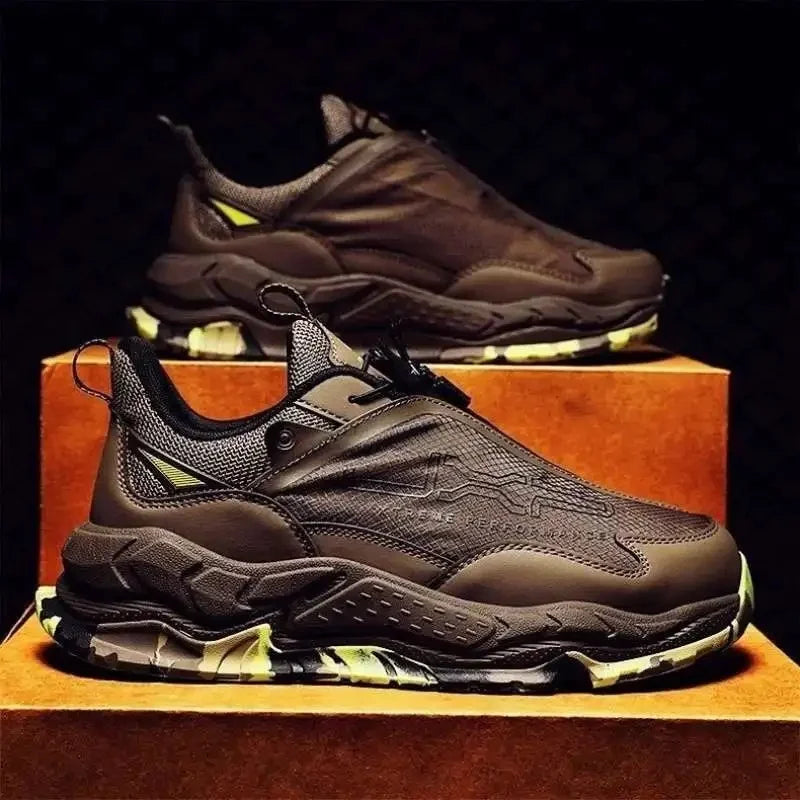 Men's  Shoes Summer New Style 2026 Thick Bottom Shock Absorption Sports Climbing Shoes Casual Wear Resistance Mesh Lining