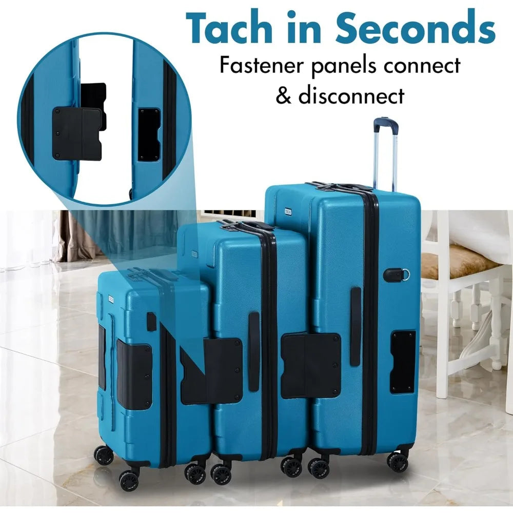 Hard Shell 3 Piece Luggage Set - 20, 24 & 28 inch Luggage Carry On, Medium & Large Checked Suitcases