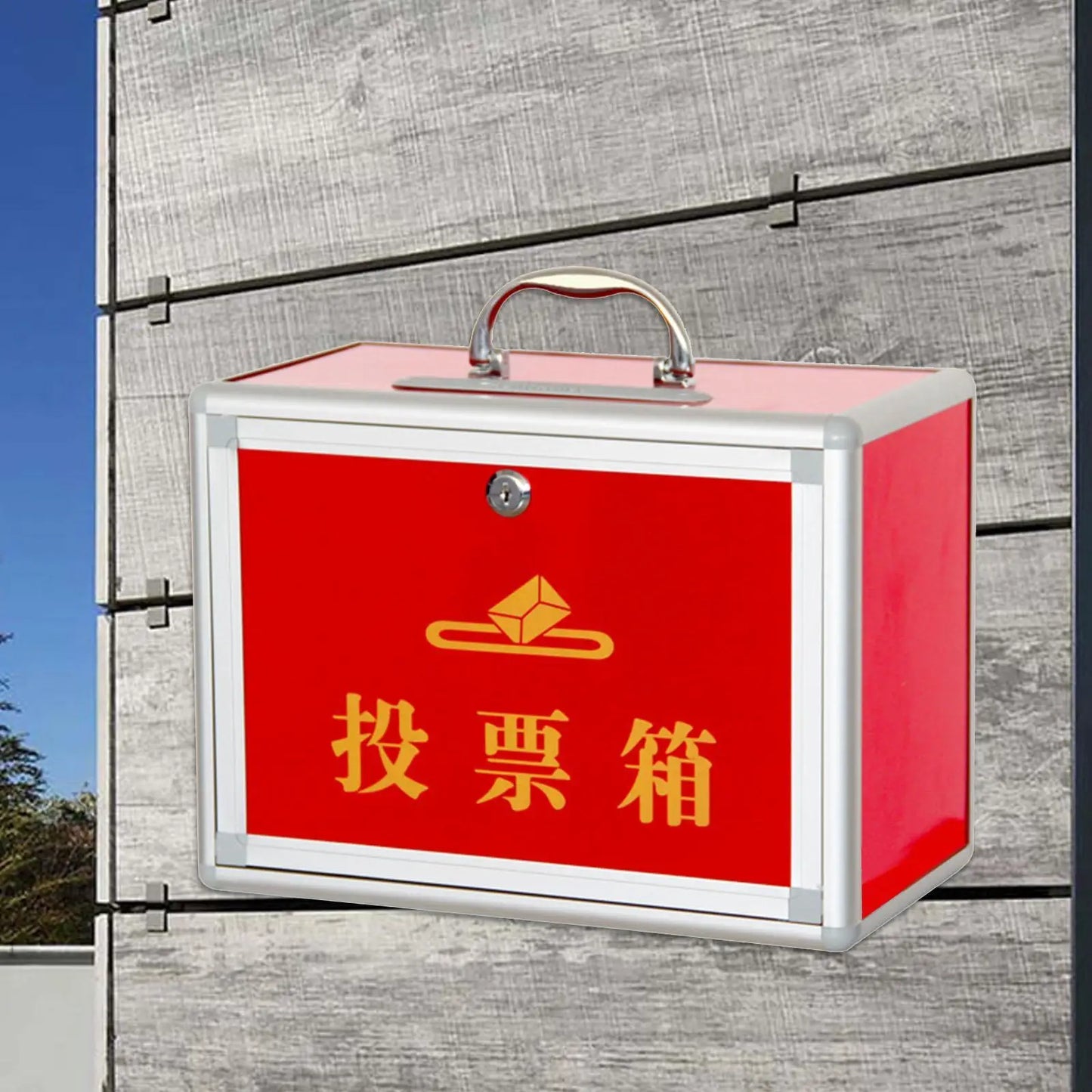 Ballot Box with Metal Portable Locking Suggestion Box for Fundraising