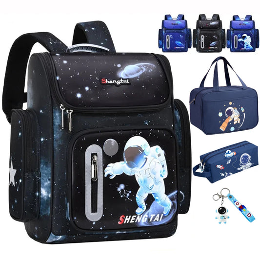 FREE SHIPPING Astronaut Backpacks For School Children Large Capacity School Bags For Boys Primary School Bookbag Kids Bag With Lunchbox FREE SHIPPING FREE SHIPPING