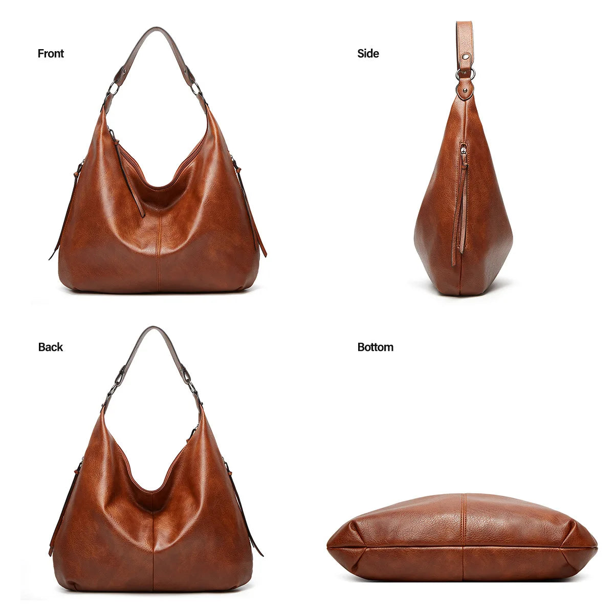 AMAZONY 2024 Women Luxury Bag Casual Tote Female Fashion Summer Beach Handbag Lady Popular Soft High Quality Leather Shoulder Shopping Bag