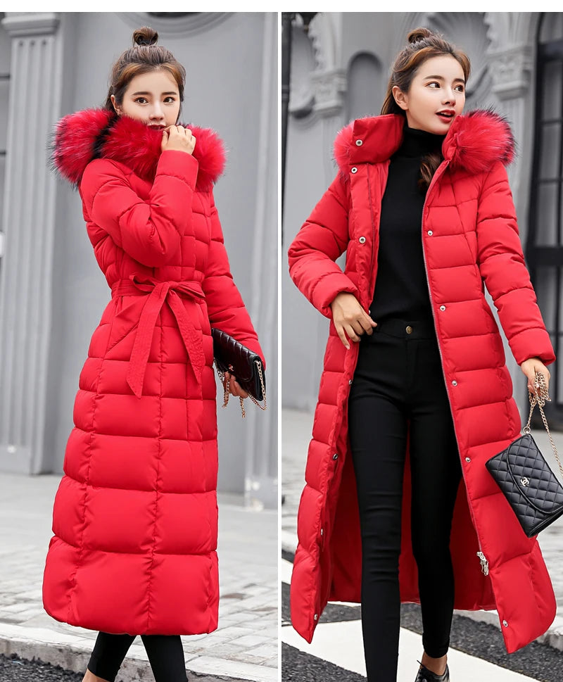 2024 - 2025  New Arrival Fashion Slim Women Winter Jacket Cotton Padded Warm Thicken Ladies Coat Long Coats Parka Womens Jackets