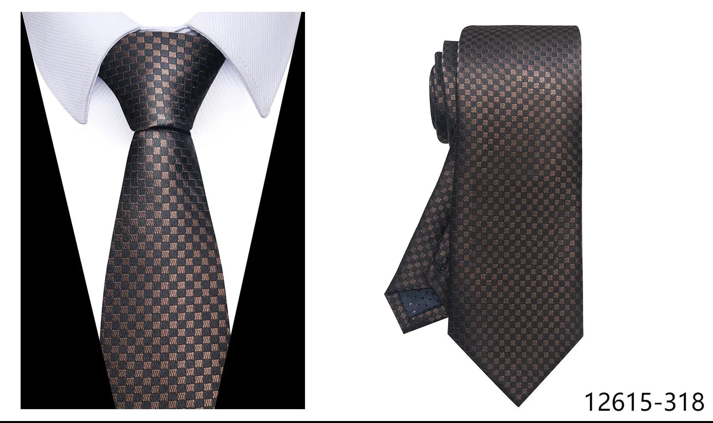 100% Silk Brand Tie Men High Grade Hot sale Woven Silk Gravatas Beige Suit Accessories Men Polka dot  Easter Day Necktie Cravate