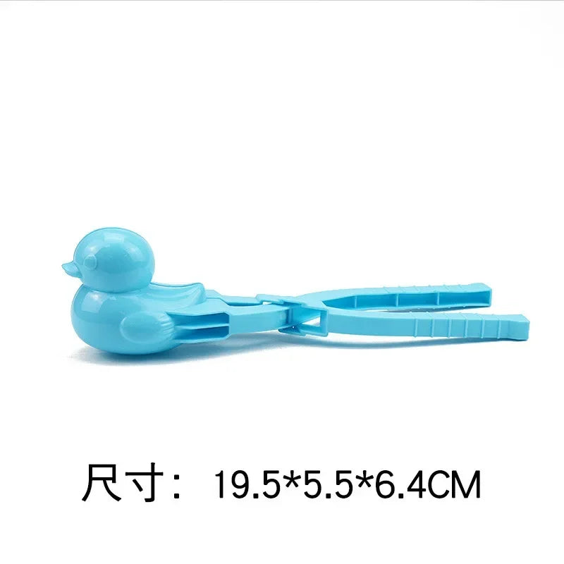 Cute Duck Shaped Snowball Maker Clip Children Outdoor Plastic Winter Snow Sand Mold Tool for Snowball Fight Outdoor Fun Sports