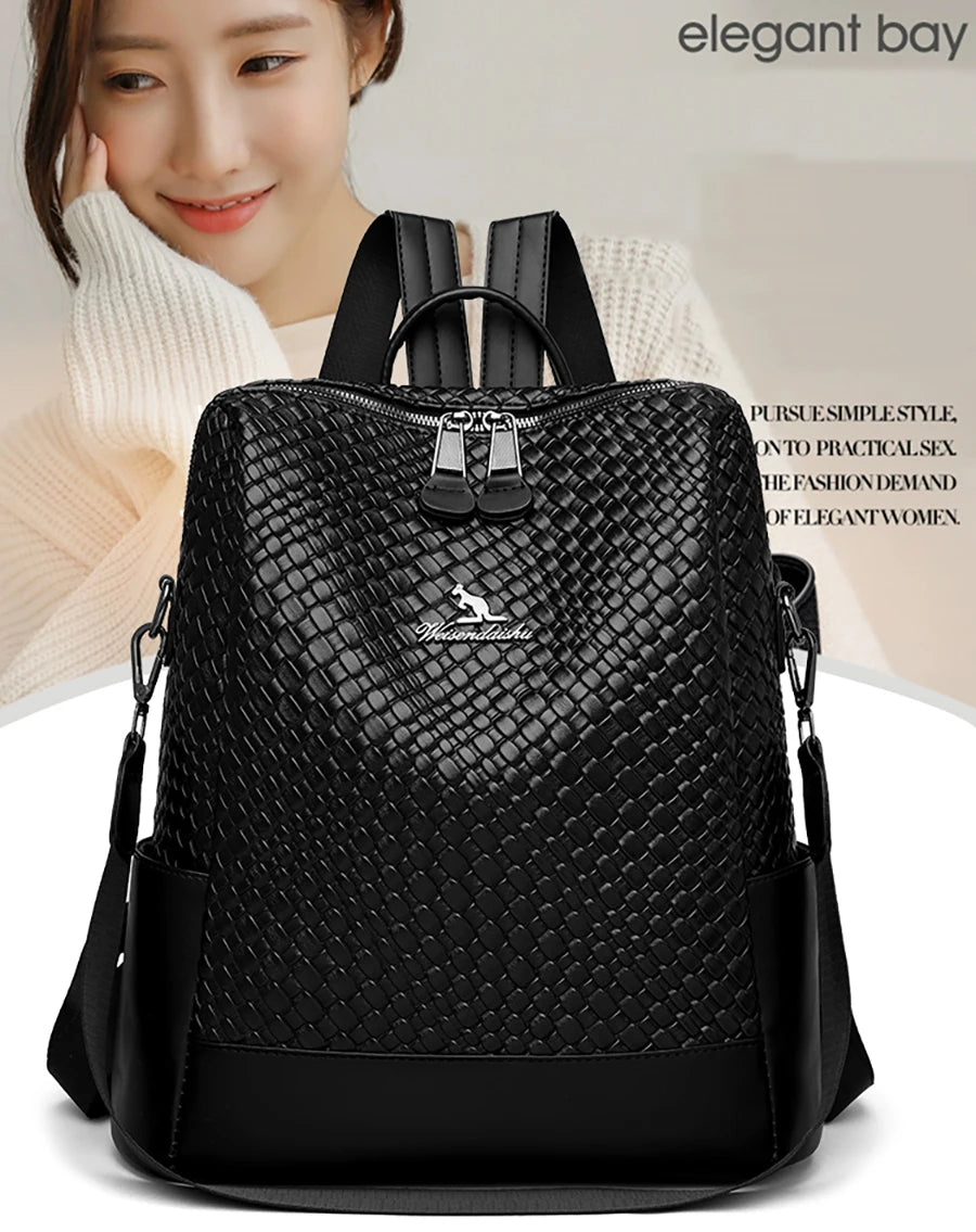 Brand New Collection 2024-2025 Luxury Women's Designer Brand Backpack With Large Capacity And Multifunctional Travel Backpack High Quality Leather Girl Mochila FREE SHIPPING