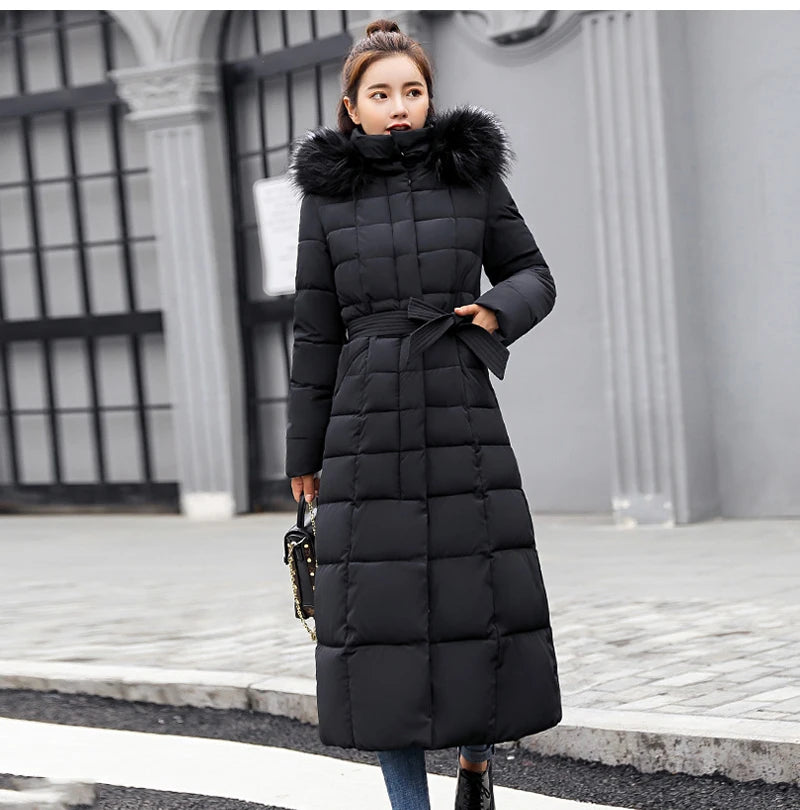2024 - 2025  New Arrival Fashion Slim Women Winter Jacket Cotton Padded Warm Thicken Ladies Coat Long Coats Parka Womens Jackets