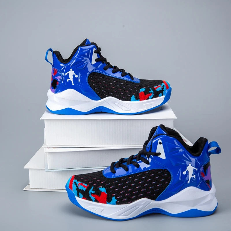 NEW 2025 Boys Brand Basketball Shoes Kids Sneakers Thick Sole Non-slip Children Sports Shoes Child Boy Basket Trainer Shoes Girls