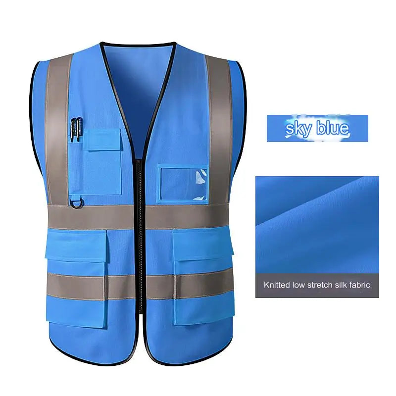 Highlight Reflective Straps Motorcycle Cycling Night Security Running Safety Vest High Visibility Reflective Safety Jacket XXL