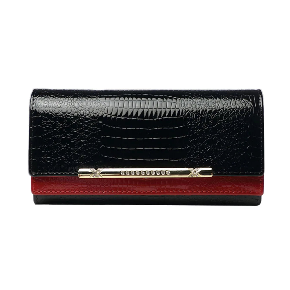 2024 High Quality Genuine Leather Wallets Women 2024 New Fashion Luxury Crocodile Purses Long Large Capacity Female Clutch Bag