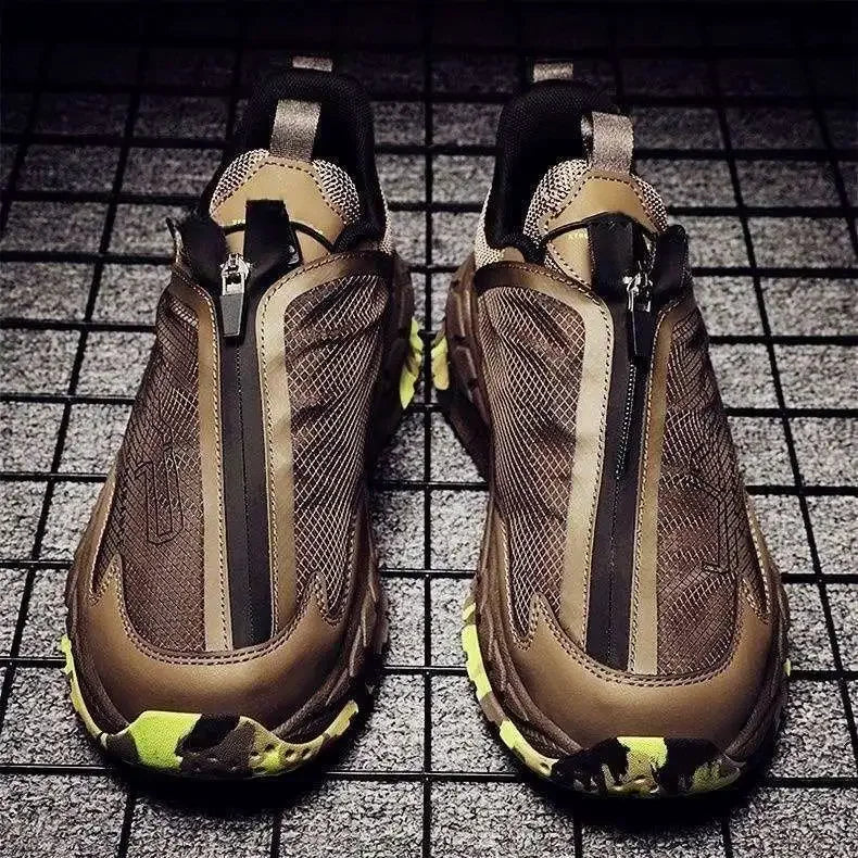 Men's  Shoes Summer New Style 2026 Thick Bottom Shock Absorption Sports Climbing Shoes Casual Wear Resistance Mesh Lining