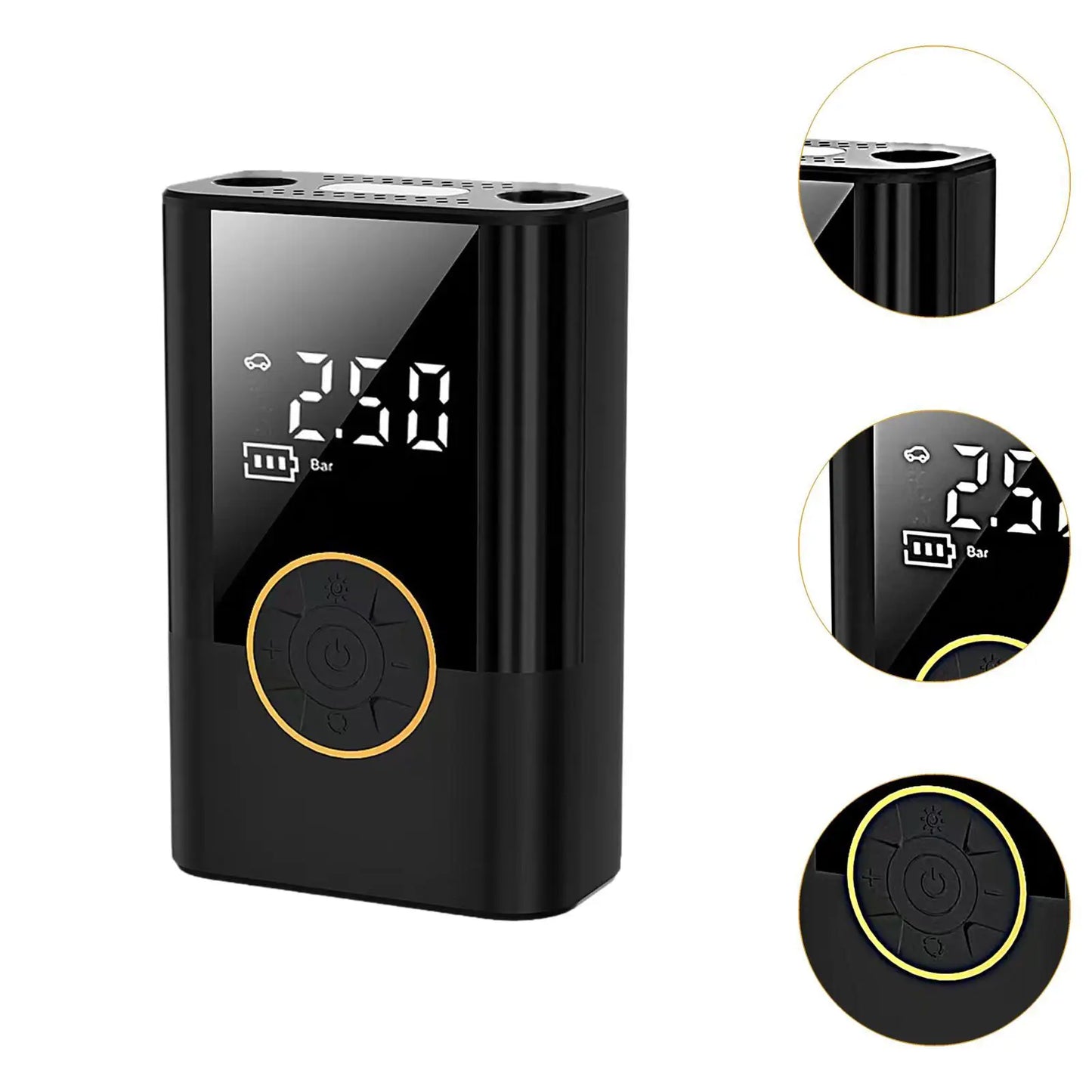 NEW 2024 Compact Tire Pump USB C Rechargeable High Reliability with Digital Tire Pressure