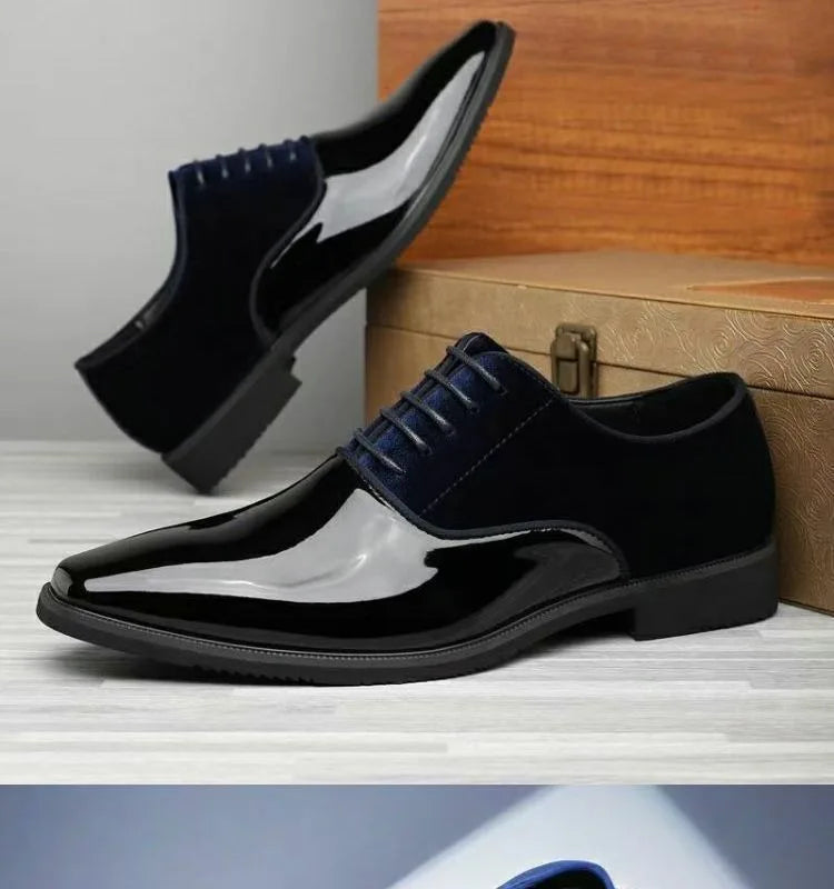 yellow blue red black oxford shoes man eleganti patent leather formal shoes man designer casual business wedding shoes for man