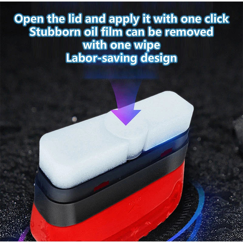 NEW 2024-2025 Car Glass Strong Gloss Cleaner Oil Film Remover Windshield Window Rearview Mirror Glass Cleaner Remover Dirt Car Cleaning Brush