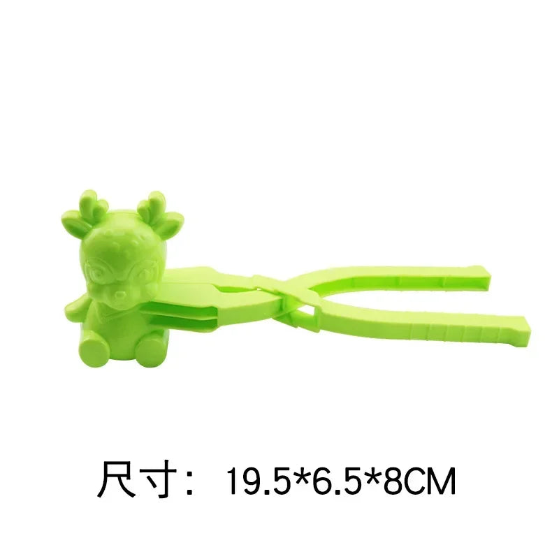 Cute Duck Shaped Snowball Maker Clip Children Outdoor Plastic Winter Snow Sand Mold Tool for Snowball Fight Outdoor Fun Sports