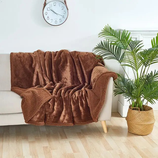 Plus Size Shaggy Blankets for Couple, Winter Thickened Warm Blanket | Waterproof Luxury Rectangle Napping Blanket