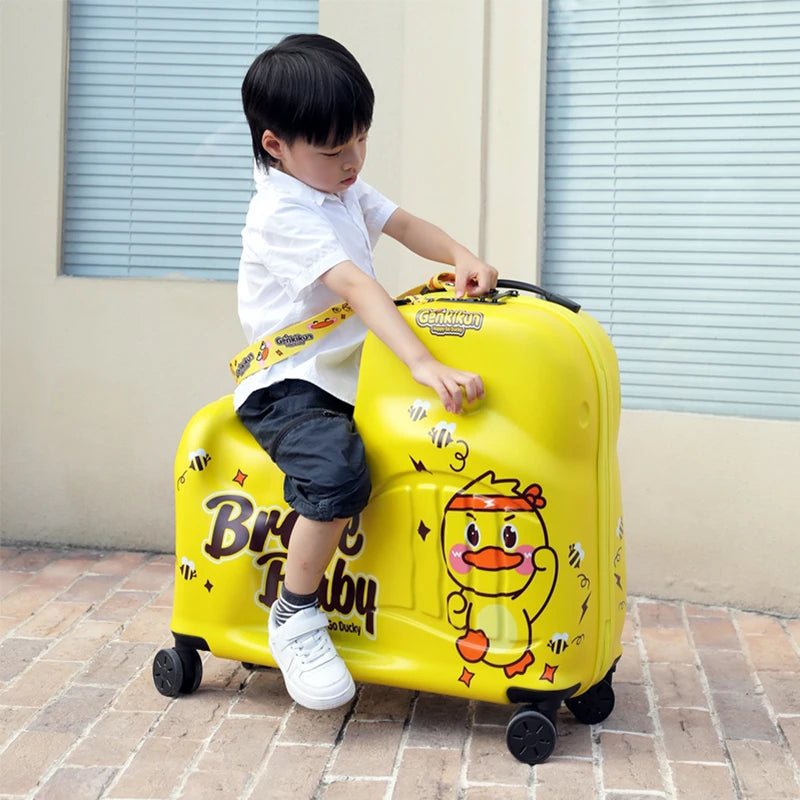 Lovely Snail Luggage Can Be Mounted Children's TrolleyBox Female Universal Wheel 20 "24" Suitcase Travel Trailer Aluminium Alloy