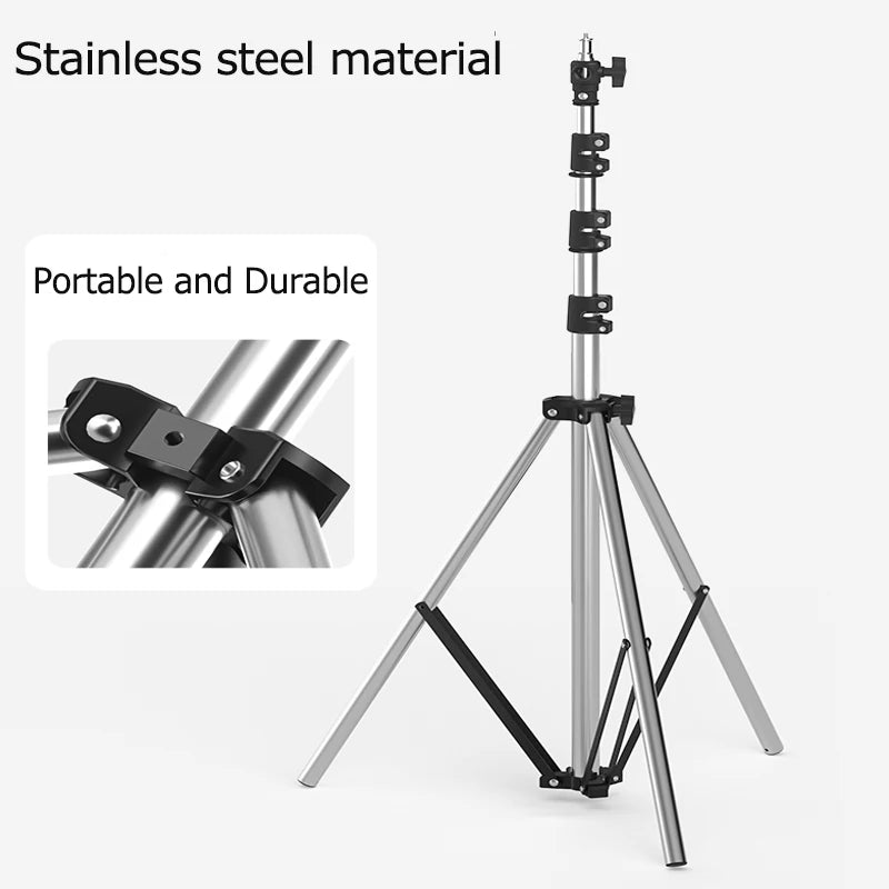 Selens 2.2M Stainless steel C-Stand Photo Studio Kits Light Stand Tripod with 1/4with 3/8" Adapter For Photography Props