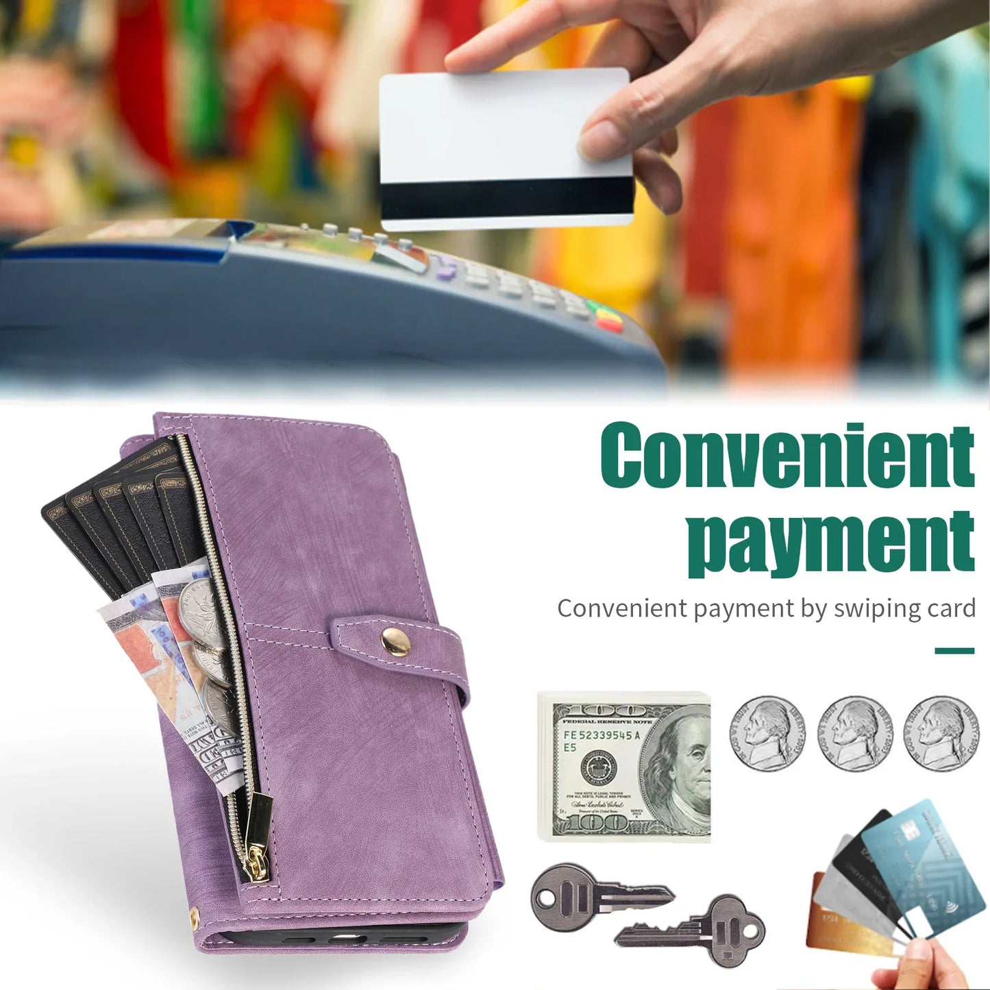 Crossbody Lanyard Card Slot Wallet Flip Case for iPhone 15 14 13 12 11 Pro Max Mini X XS 8 7 Plus SE 2020 2022 PU Leather Cover