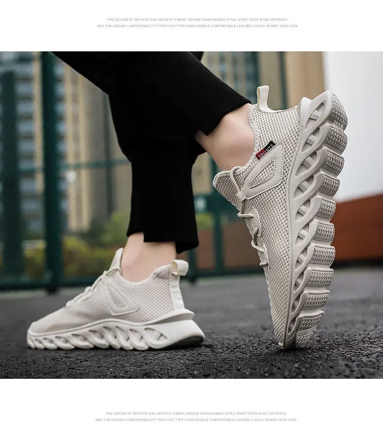 New 2024 Hot Selling Men's Mesh Lace-up Casual Sneakers Fashion Brand for Men's Shoes Light Breathable Tennis Shoe Outdoor Sport Shoes