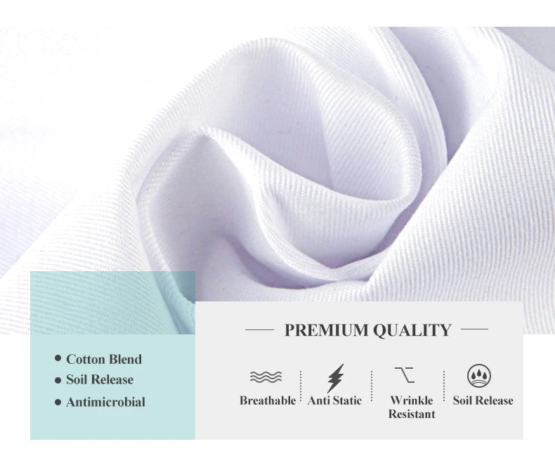 NEW 2024  White Lab Coat for Women Men Students Chemistry Healthcare Professionals Nurse Long Sleeves Doctor Work Robe XK002