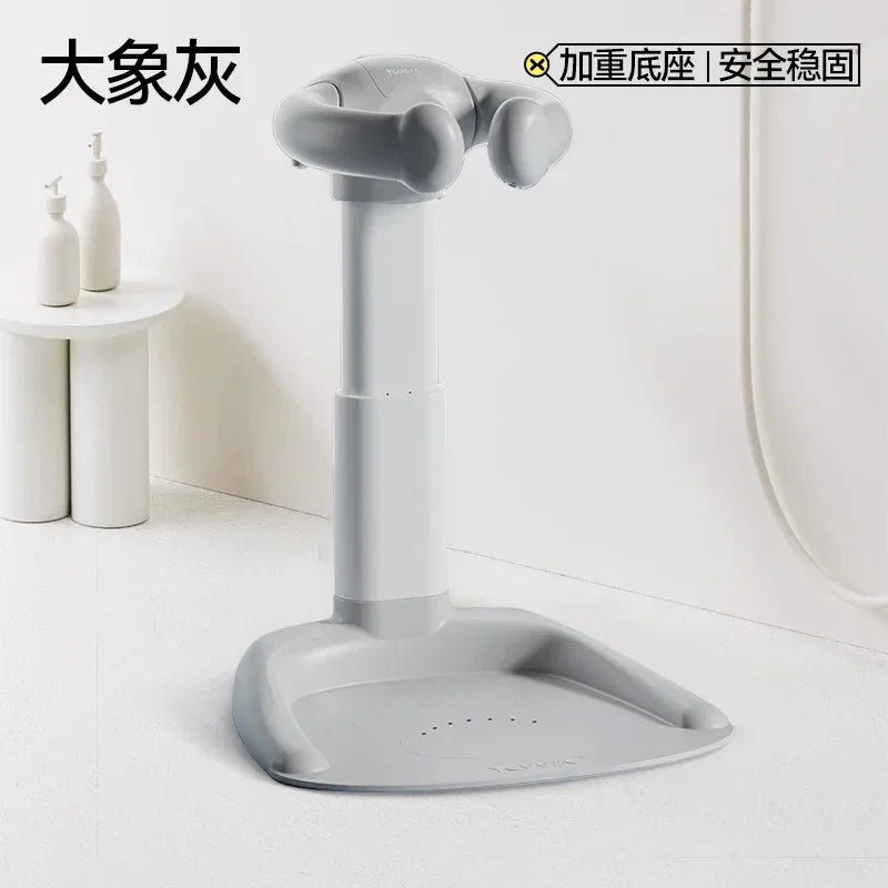 Cartoon Bear Baby Bathtub with Stand, Children's Baby Standing Bath, Baby Rinse Butt Holder, Toddler Stand Bath Tub Showers