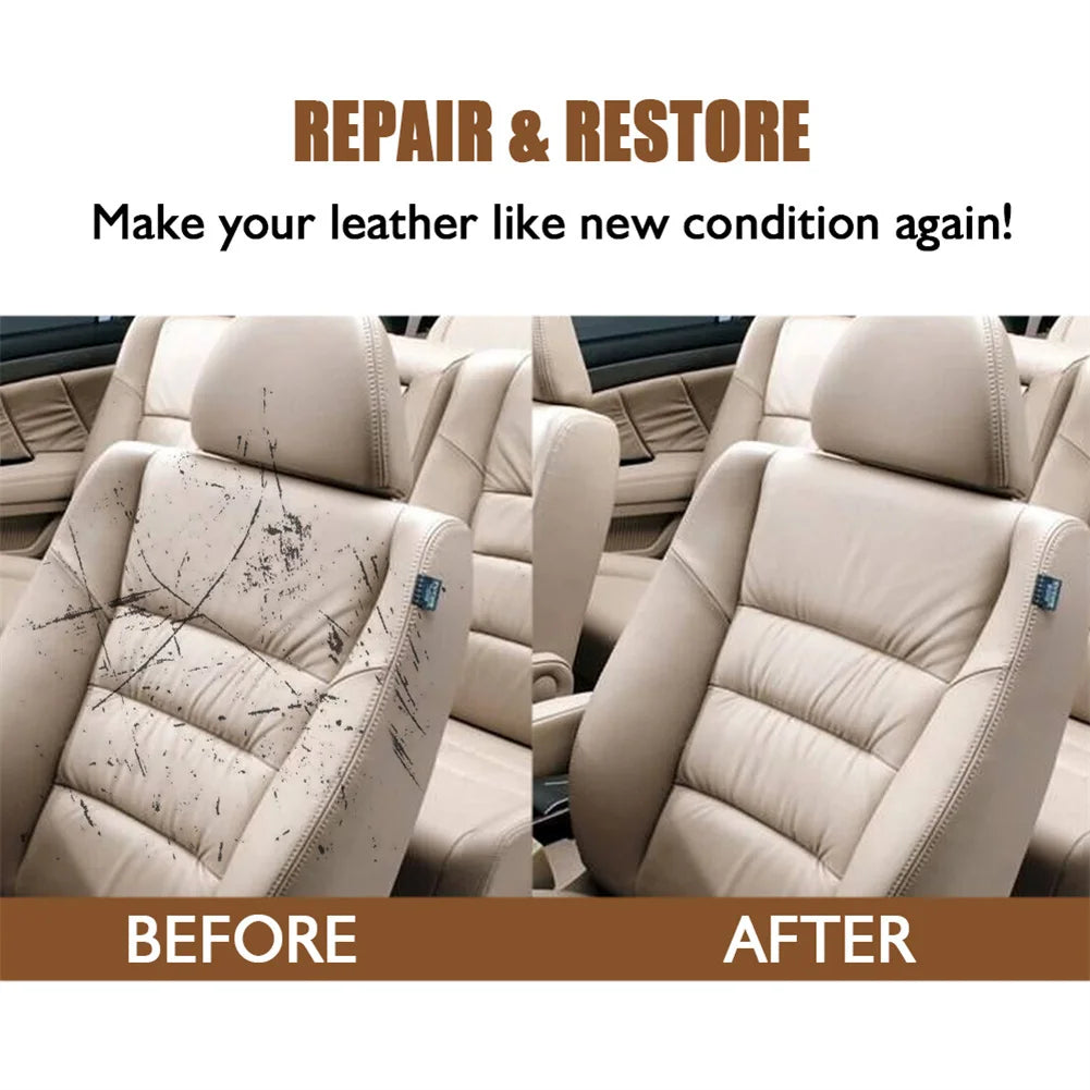 50ml Advanced Leather Repair Gel Repairs Burns Holes Gouges For Leather Surface Sofa Car Seat Complementary Refurbish Cream