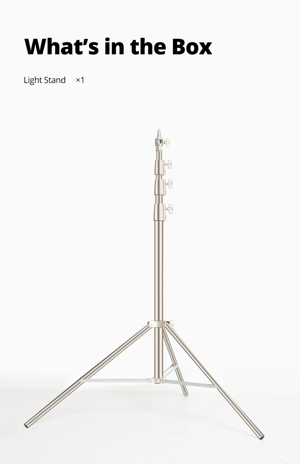 AMBITFUL 4M Stainless Steels Heavy Duty Light Stand Tripod 1/4 and 3/8 Screw Load 10KG for Studio Flash Softbox Continuous Light