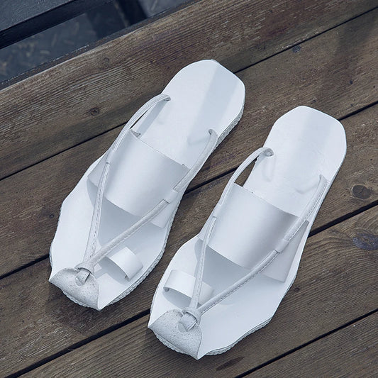 TINTINOS NEW 2024 Summer Beach Shoes Mens Flip Flops Men Leather Soft Beach Slippers Fashion Outdoor Man Shoes Mules Flip Flop Zapatos Hombre