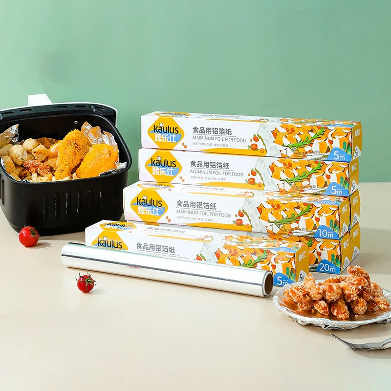 BBQ Aluminum Foil Oven Home Economical Packaging Air Fryer Tin Foil Barbecue Meat Baking Tray Paper Kitchen Baking Grease Paper