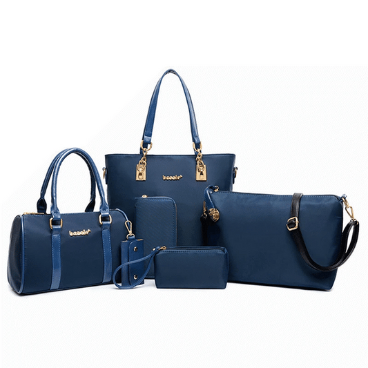 AMAZONY 2024 6PCS/SET Women Nylon Handbags Shoulder Crossbody Bag Purse Wallet Women Envelope Messenger Bags Female Composite Bag Fashion