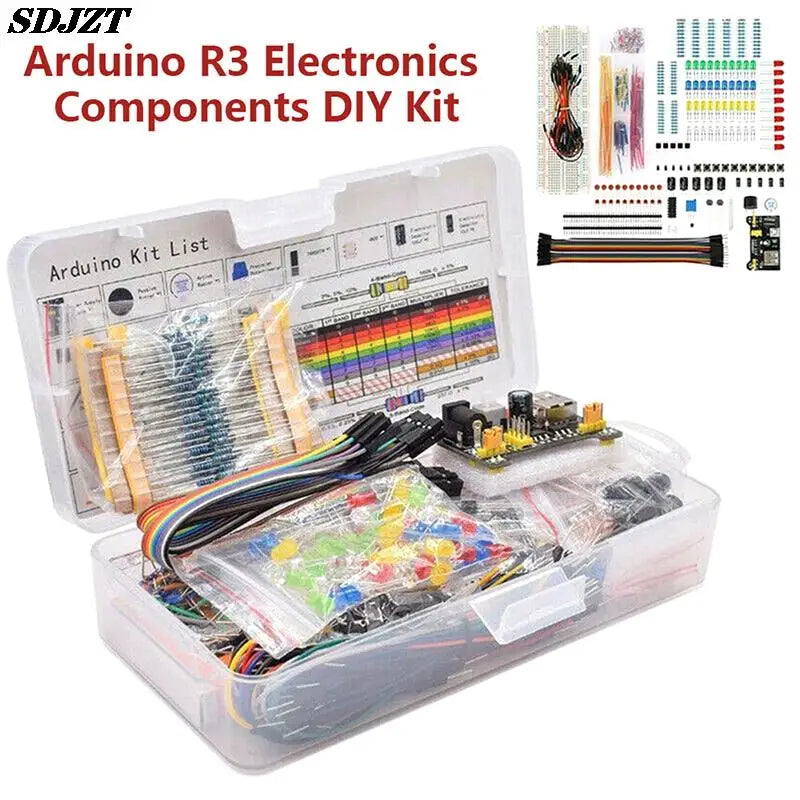 DIY Starter Electronic Kit 830 Tie-points Breadboard for Arduino UNO R3 Electronics Components Kit with Box