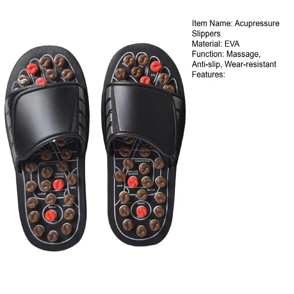1 Pair Acupressure Massage Slippers Plantar Muscle Relaxation Foot Massager Home Acupuncture Sandals Slides Shoes