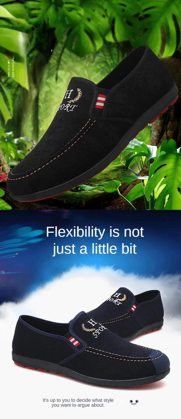 Fashion Slip-on Men's Canvas Shoes Breathable Lightweight Comfortable Men Shoes Summer Men's Casual Shoes Lazy Flat Shoes