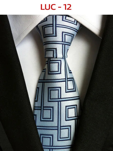 8cm Men's Tie Silk Plaids Floral Luxury Necktie Striped Ties For Men Business Formal Dresses Wedding Accessories Boy Tie