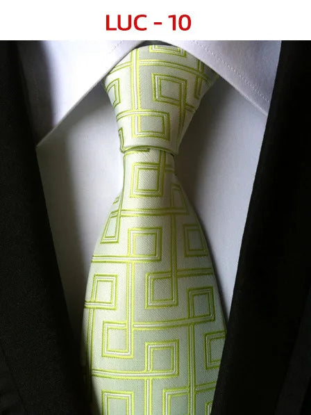 8cm Men's Tie Silk Plaids Floral Luxury Necktie Striped Ties For Men Business Formal Dresses Wedding Accessories Boy Tie