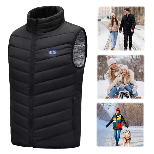 USB Heated Vest Winter Electric Heated Jackets Sportswear Heated Coat for Men and Women Outdoor Skiing Hiking Buy one and get a free Laptop Stand