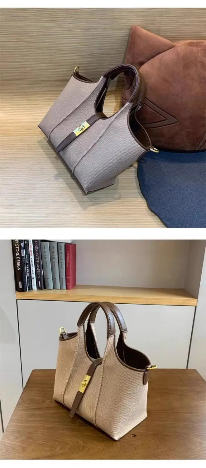 Brand New Collection 2024-2025  New Large Capacity Grocery Basket Shoulder Bag Bag with Pouch Fashion Brand Handbag Female Commuting All-match