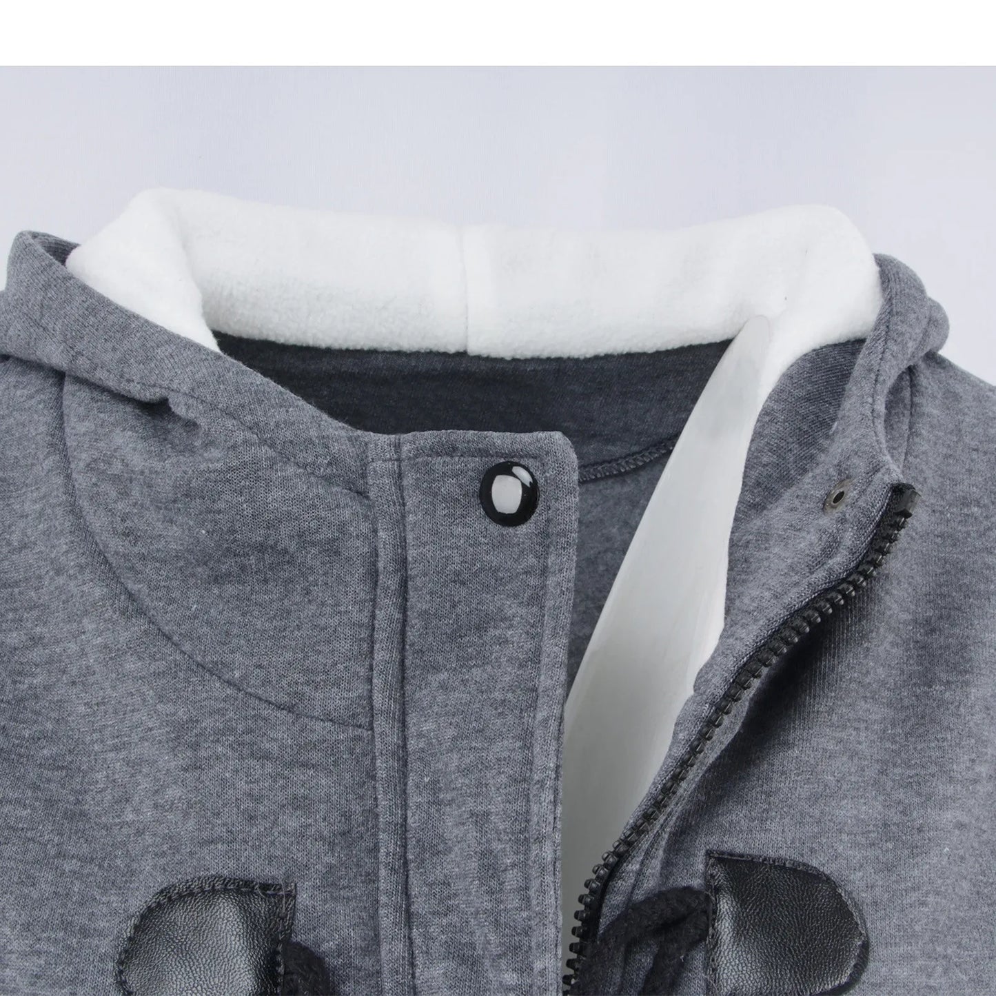 Winter Coat Female Womens Fashion Horn Button Fleece Thicken Coat With Hood Winter Warm Jacket 2025