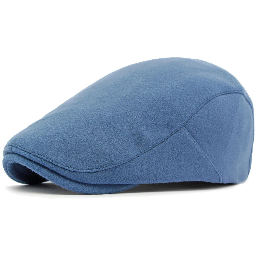 NEW 2025 Collections HT4292 Beret Cap Autumn Winter Cap Women Hat Solid Plain Artist Painter Beret Hat Adjustable   Flat Cap Men Wool Beret