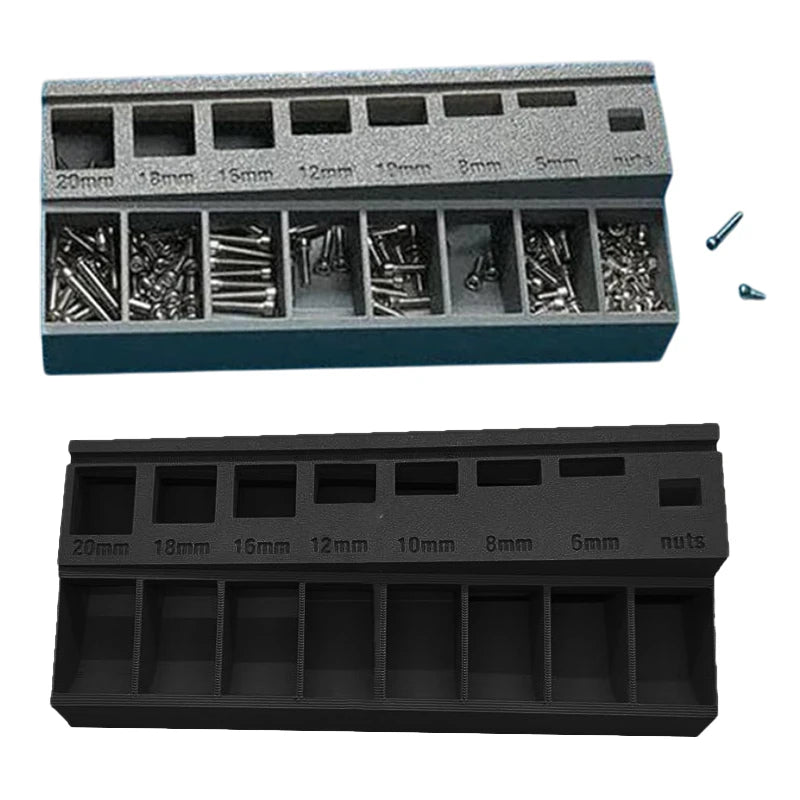 M3 Bolt Sorter, Bolt/Screw Length Sorter Tray With 7 Measuring Slots, 3D Printed M3 Screw Sort Tray For Precision Organization