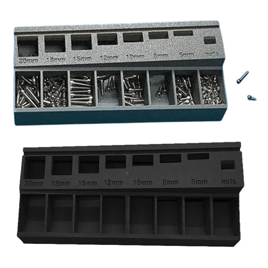 M3 Bolt Sorter, Bolt/Screw Length Sorter Tray With 7 Measuring Slots, 3D Printed M3 Screw Sort Tray For Precision Organization
