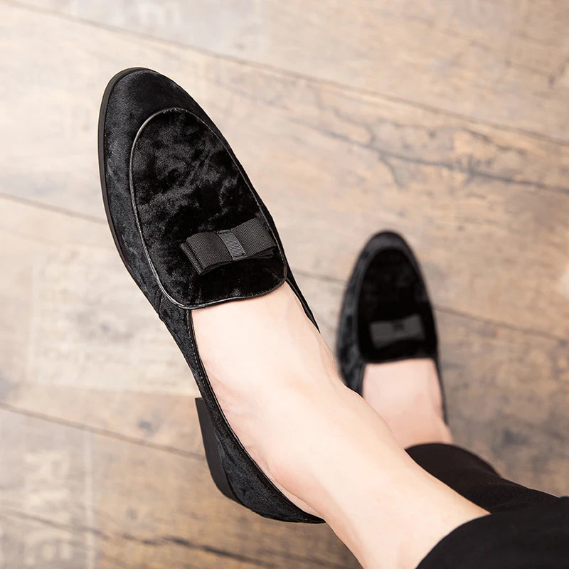 New Collection 2024-2025 Men Loafers Comfortable And Breathable Butterfly Knot Formal Business Shoes