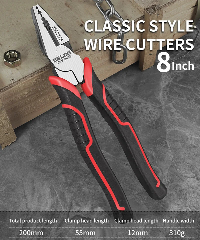 Multifunction Pliers Set Needle Diagonal Pliers Stripper Wire Cutters Wire Pliers Nose Pliers Electrician Repair Tools